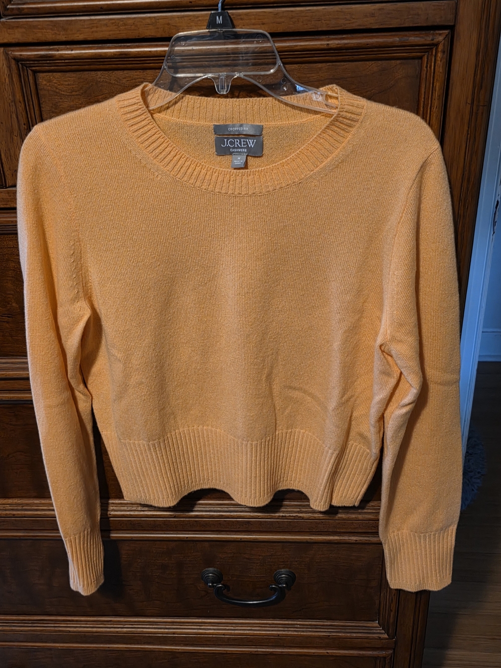 J. Crew Women's Cashmere Crewneck Sweater in Peach
